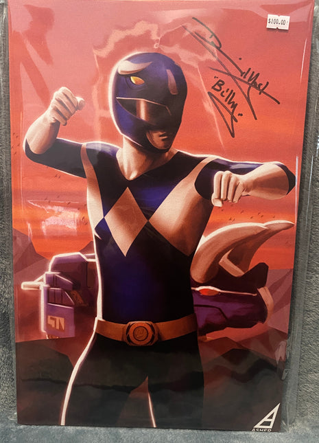 Blue Ranger Autographed Art | Signed Canvas - Snapping Turtle Gallery