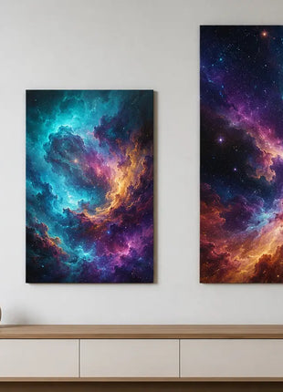 Relative scale of 12 by 18, 16 by 24, and 24 by 36 wall art