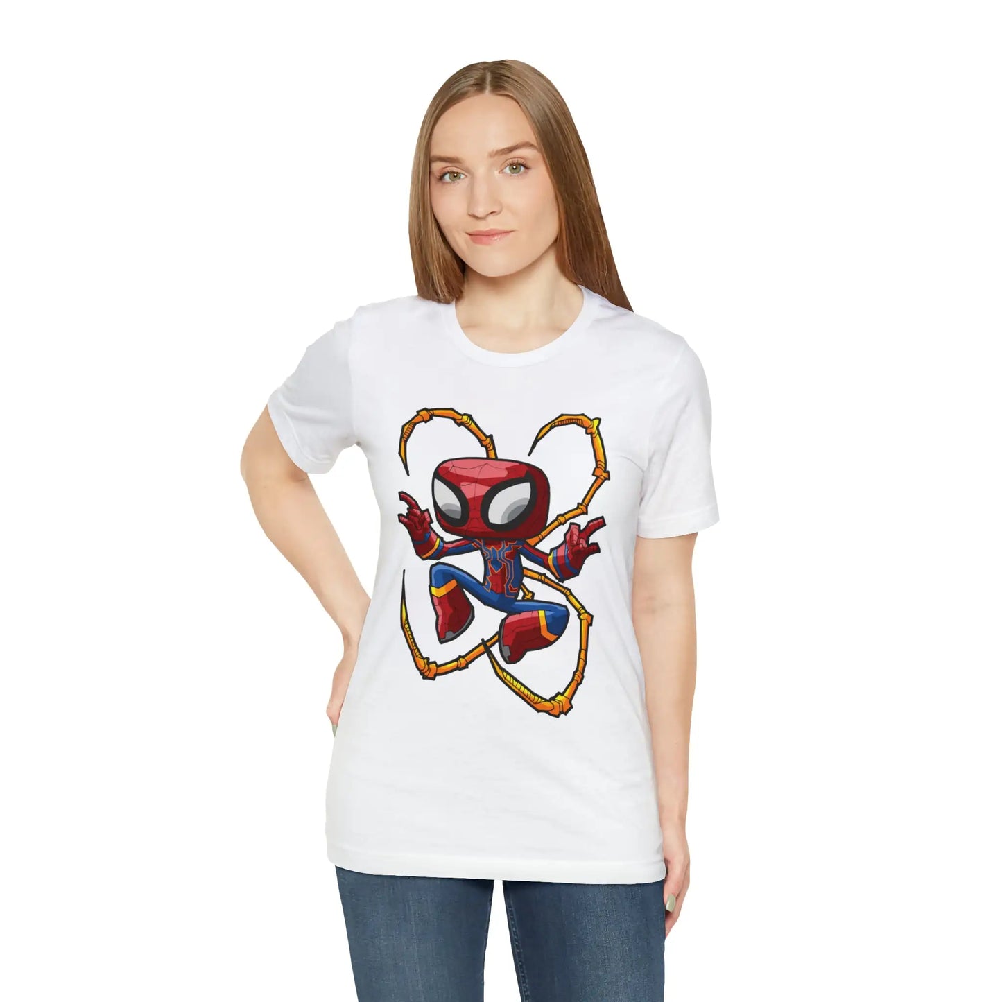 Iron Spider-Man T-Shirt Cartoon Parody Tee Unisex For Men and Women