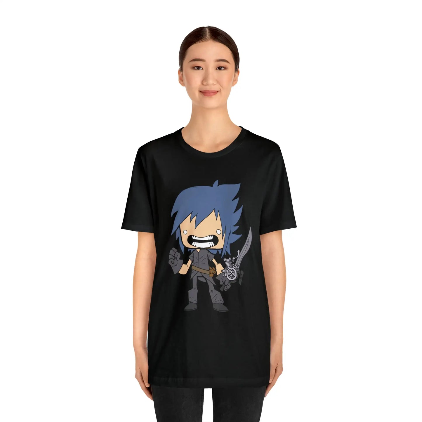 Noctis Final Fantasy XV T-Shirt Cartoon Chibi Style Gift Tee Unisex For Men and Women