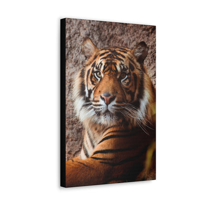 Untamed Grace – Majestic Tiger Wall Art on canvas, acrylic, and metal – front view featuring a powerful and detailed tiger portrait.