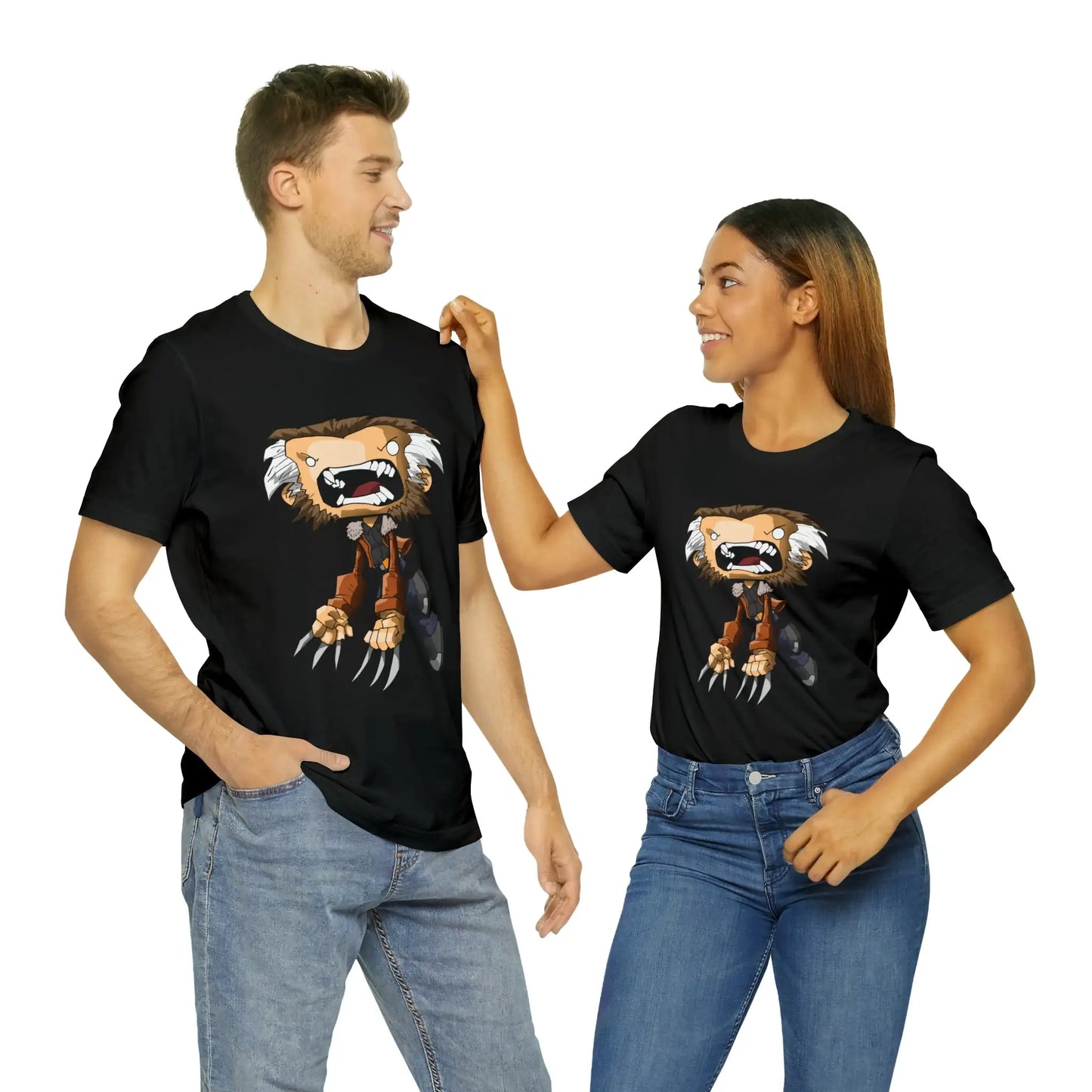 Old Man Logan T-Shirt Cartoon Wolverine Chibi Style Gift Tee Unisex For Men and Women