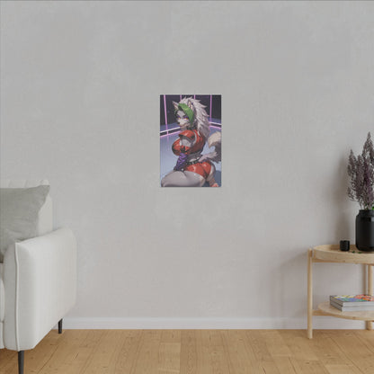 Sexy Roxanne Wolf Wall Art on premium canvas, acrylic, and metal – front view featuring Roxanne Wolf from Five Nights at Freddy’s