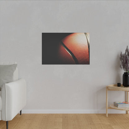 "Basketball Art Print on premium canvas, acrylic, and metal – front view showcasing dynamic sports imagery"

