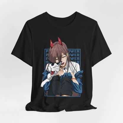 Power & Meowy Blue Frame Anime Shirt
