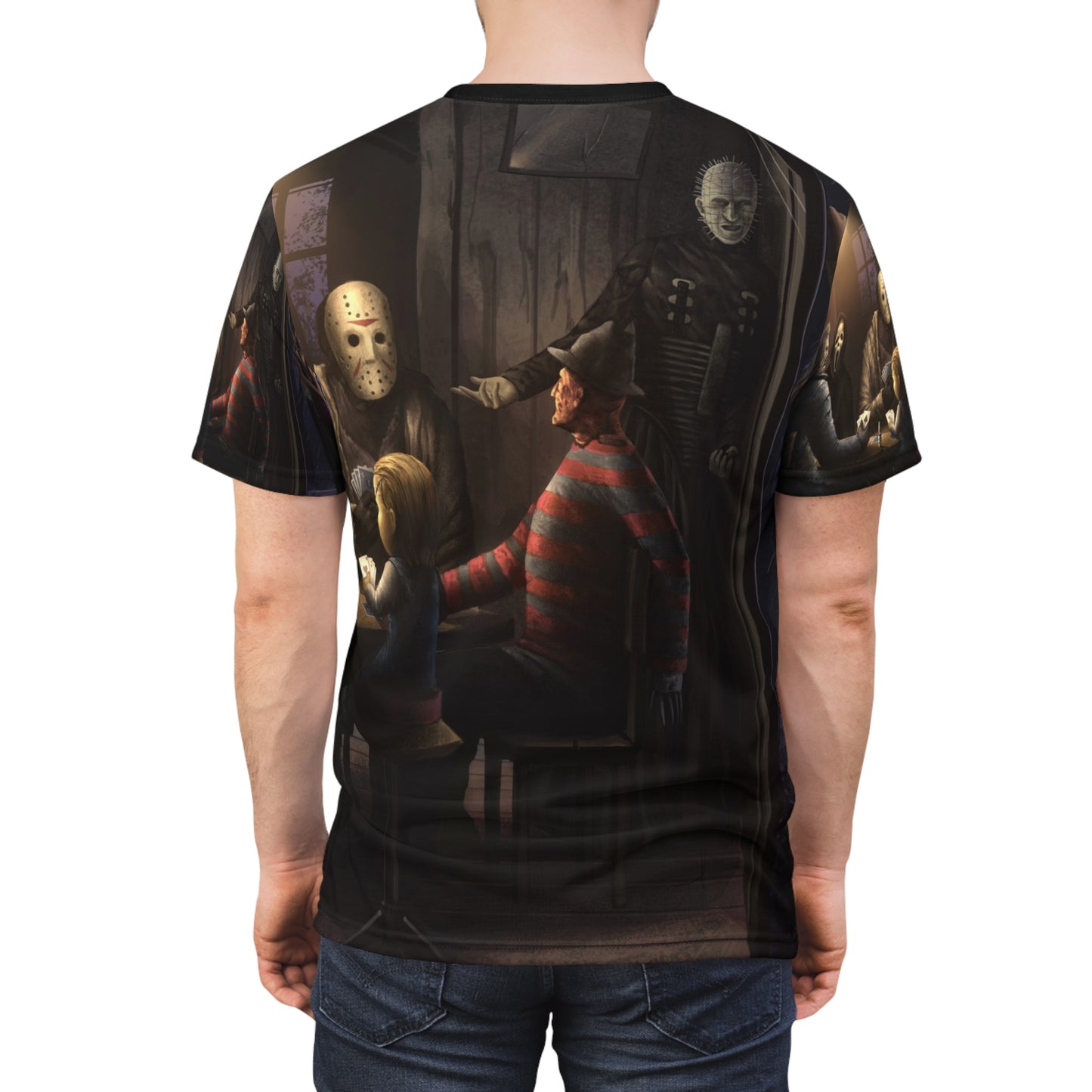 Classics Horror Icons Playing Poker Tee