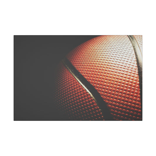 "Basketball Art Print on premium canvas, acrylic, and metal – front view showcasing dynamic sports imagery"