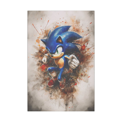 "Modern gaming space featuring Sonic the Hedgehog Retro Pop Art Wall Art as a vibrant, nostalgic centerpiece"
