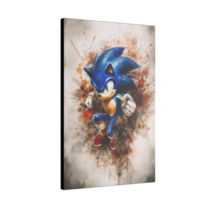 "Modern gaming space featuring Sonic the Hedgehog Retro Pop Art Wall Art as a vibrant, nostalgic centerpiece"
