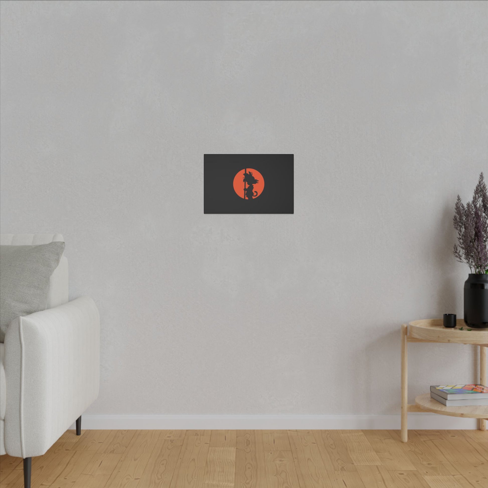 "Kid Goku Wall Art on premium canvas, acrylic, and metal – front view featuring iconic young Goku"
