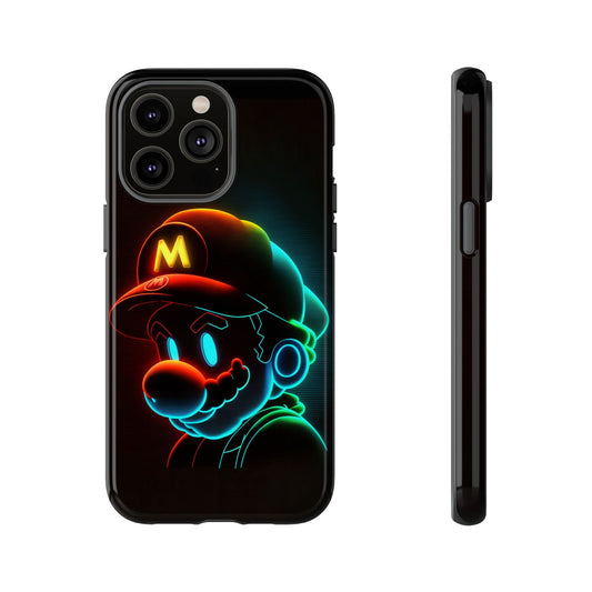 Neon Mario Transitions Phone Case For Iphone 15 14 13 Pro Max 12 11 X Xs 8, Fits Samsung S24 Fe, S21 Ultra, A12, Pixel 8 Pro