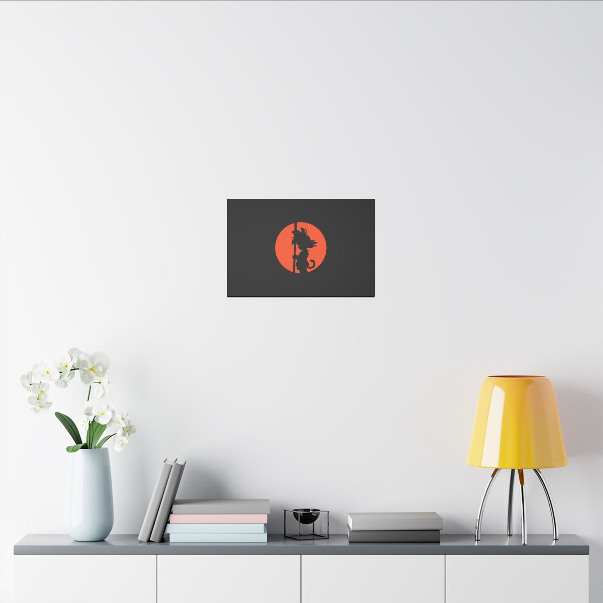"Kid Goku Wall Art on premium canvas, acrylic, and metal – front view featuring iconic young Goku"
