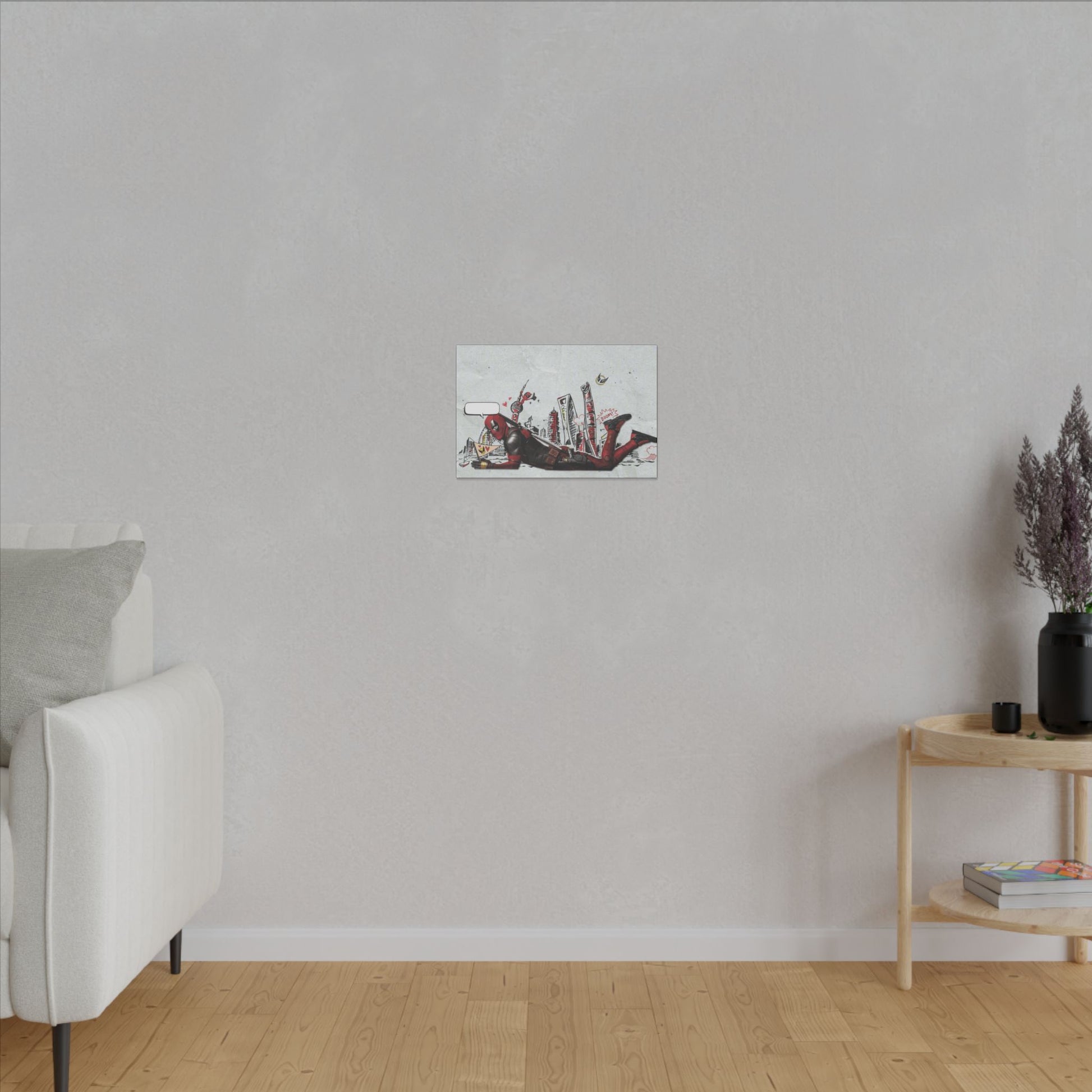 "Deadpool Limited Edition Art Print on premium canvas, acrylic, and metal – front view featuring bold Deadpool design"

