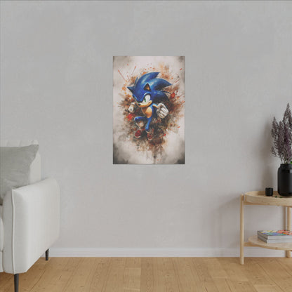 "Modern gaming space featuring Sonic the Hedgehog Retro Pop Art Wall Art as a vibrant, nostalgic centerpiece"
