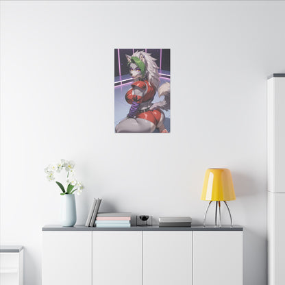 Sexy Roxanne Wolf Wall Art on premium canvas, acrylic, and metal – front view featuring Roxanne Wolf from Five Nights at Freddy’s