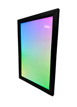 Close product view of a 16x24 RGB LED lightbox frame