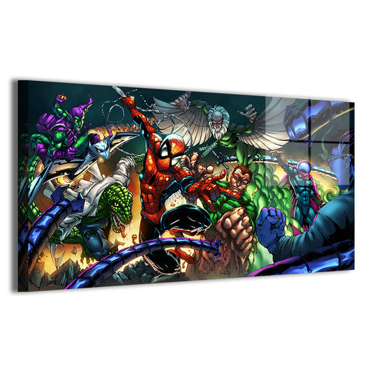 Spider-Man battles Sinister Six Wall Art