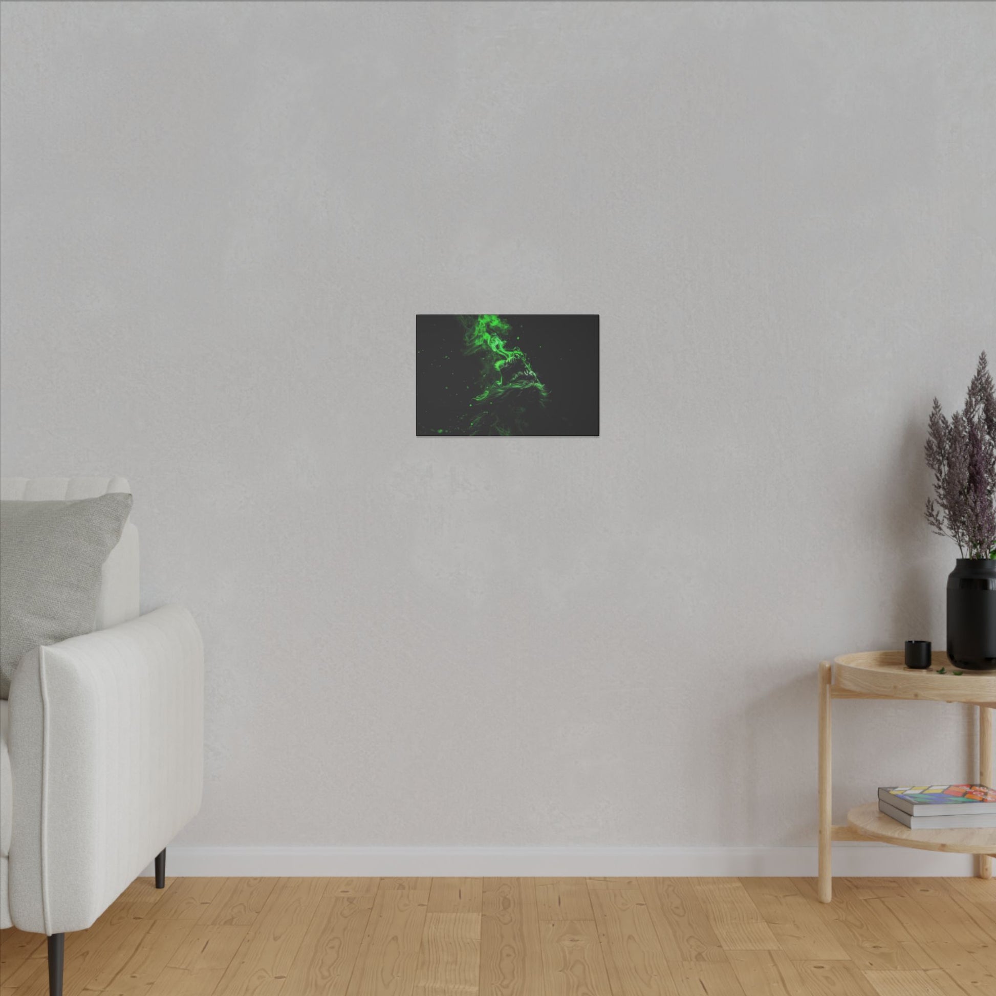 "Lion Breathing Smoke Wall Art on premium canvas, acrylic, and metal – front view"

