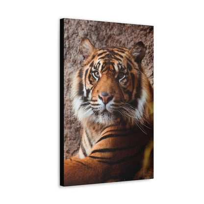 Untamed Grace – Majestic Tiger Wall Art on canvas, acrylic, and metal – front view featuring a powerful and detailed tiger portrait.