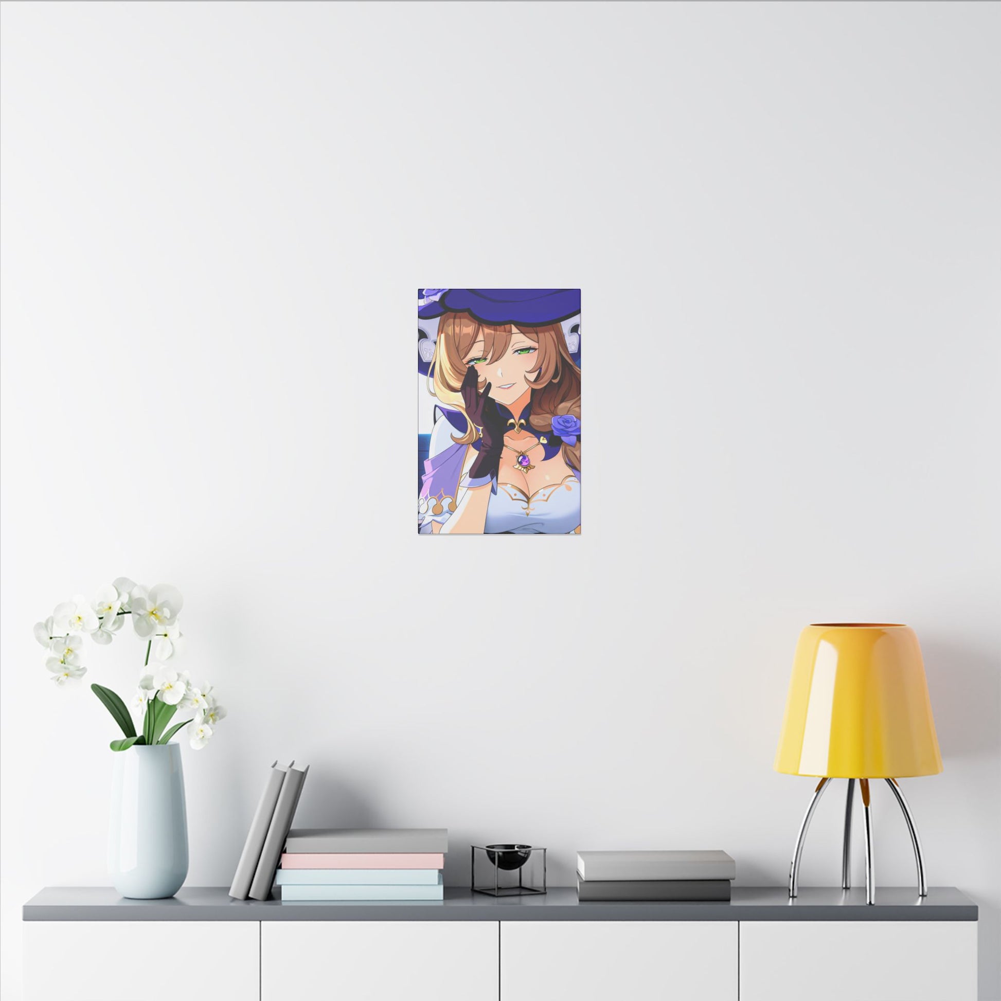 Lisa Wall Art on premium canvas, acrylic, and metal – front view featuring Lisa from Genshin Impact