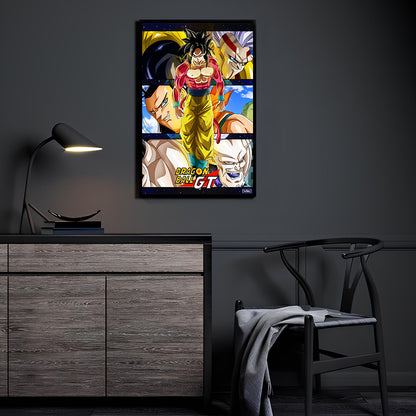 SSJ4 Goku with GT villains Dragon Ball GT wall art print 11x17 by Ray Dash