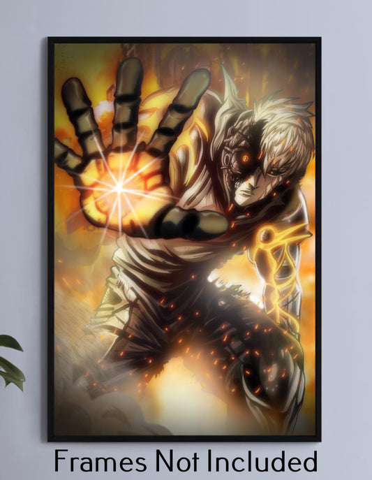 Battle damaged Genos Wall Art