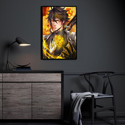 Stoneheart Guardian Wall Art Poster Print – Zhongli Genshin Impact by Emmanuel