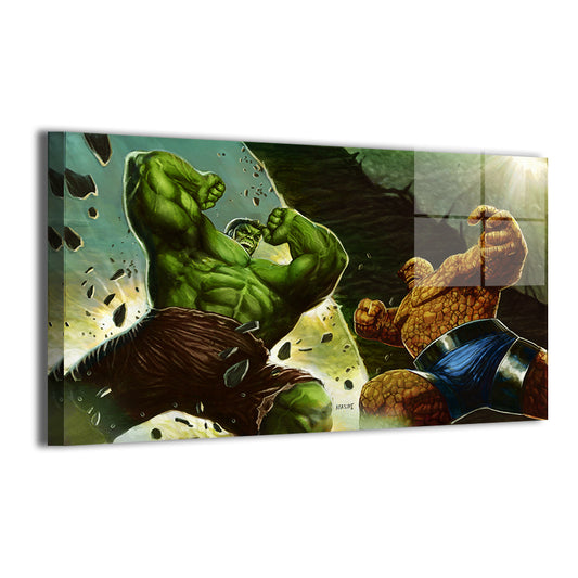 Iconic Hulk Vs the Thing Wall Art