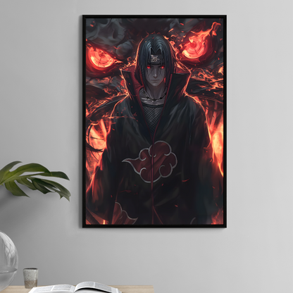 11x17 print of Itachi Uchiha with Susanoo spirit in flames – Snapping Turtle Gallery