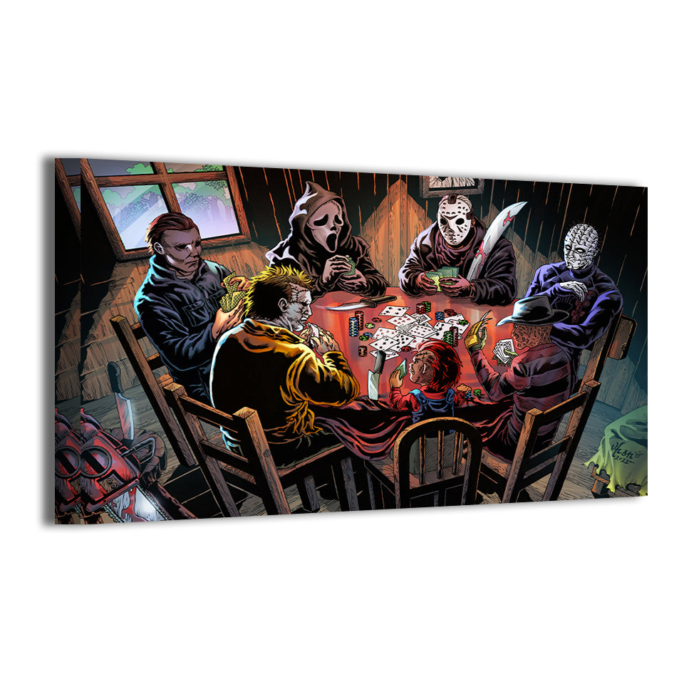 Poker Night of the Slashers Wall Art