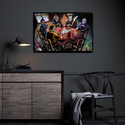 Poker Night of the Slashers Wall Art