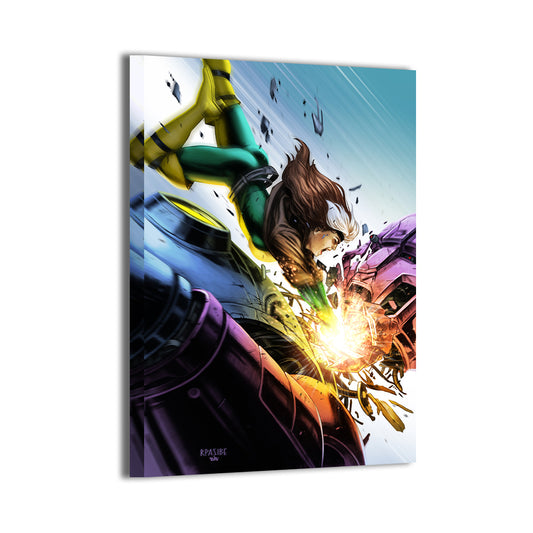 Rogue Titan Breaker Marvel X-Men Wall Art Canvas 24x36 – premium superhero artwork for game rooms, offices, and comic book lovers