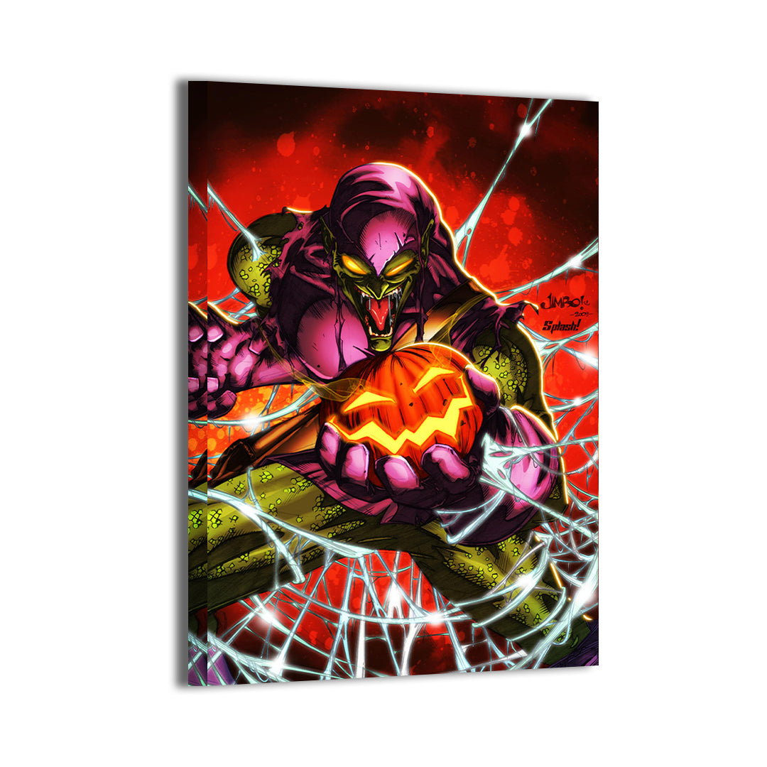Pumpkin Bomb Green Goblin Wall Art
