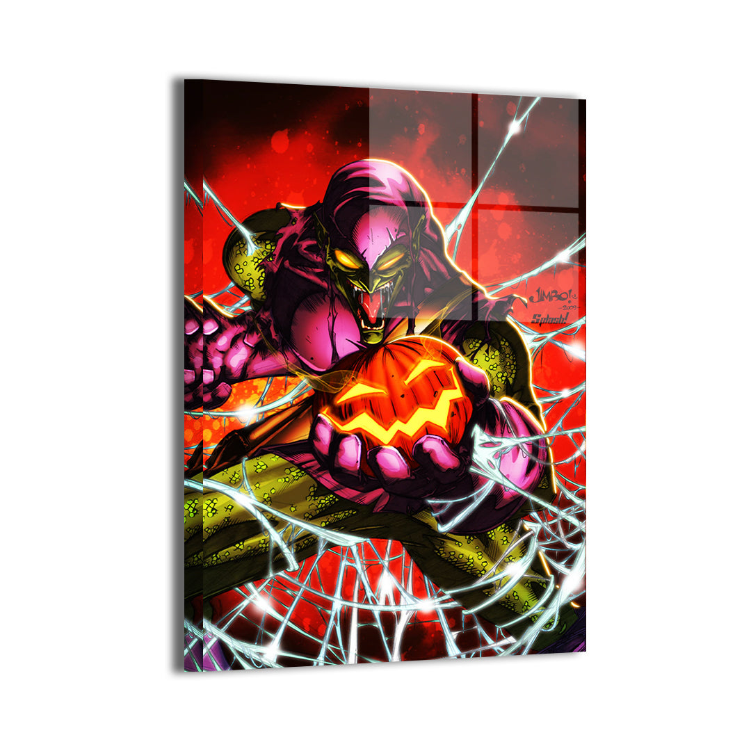 Pumpkin Bomb Green Goblin Wall Art