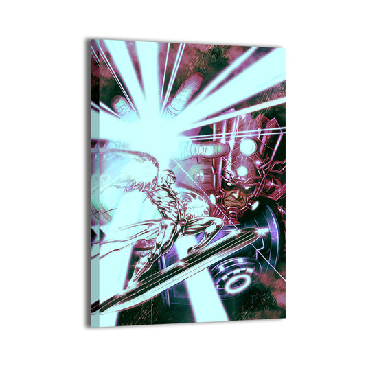 Galactus and his Herald the Silver Surfer Wall Art