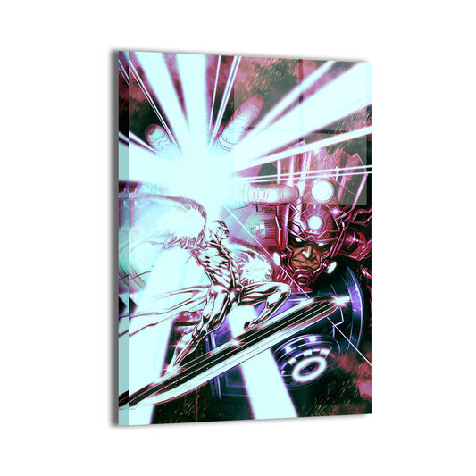 Galactus and his Herald the Silver Surfer Wall Art