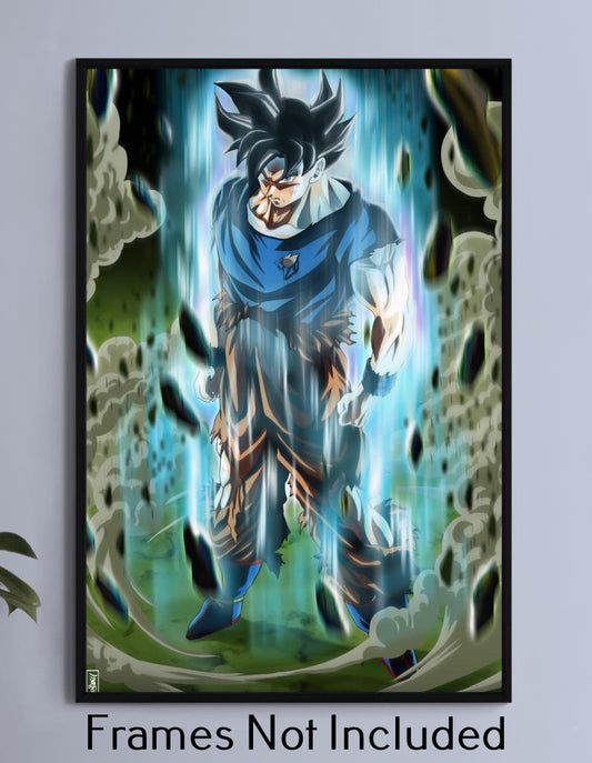 Goku Mastered Ultra Instinct Black Wall Art