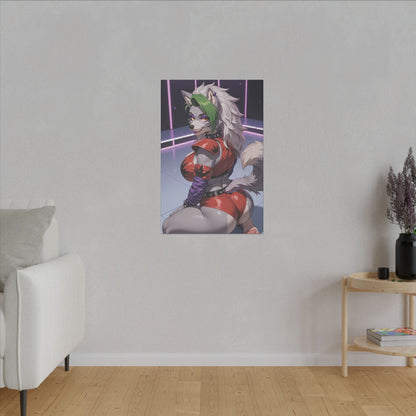 Sexy Roxanne Wolf Wall Art on premium canvas, acrylic, and metal – front view featuring Roxanne Wolf from Five Nights at Freddy’s