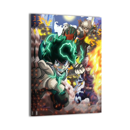 My Hero Academia Team Battle Explosive attack Wall Art
