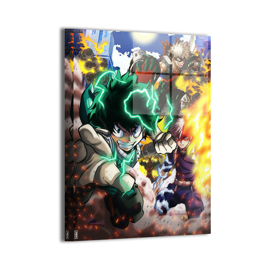 My Hero Academia Team Battle Explosive attack Wall Art