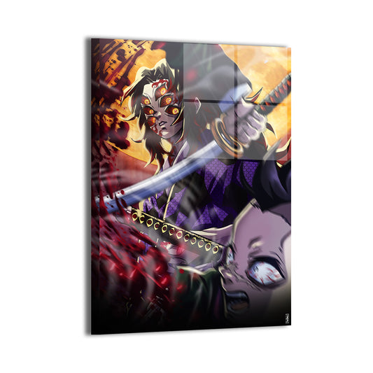 Kokushibo Upper moon 1 vs Genya Wall Art