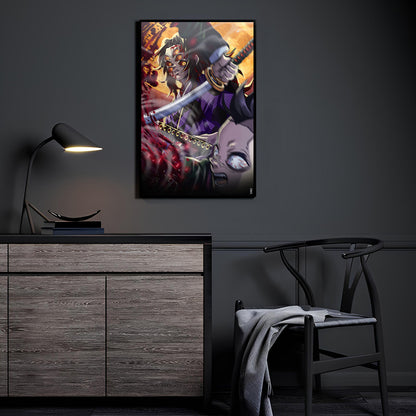Kokushibo Upper moon 1 vs Genya Wall Art