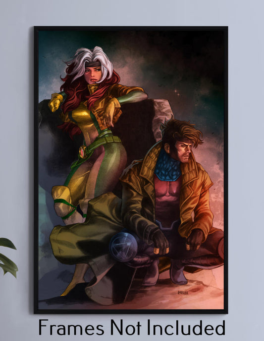 Rogue and Gambit Wall Art