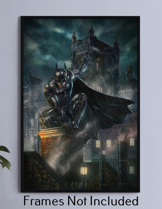 Falling Rain Batman Wall Art