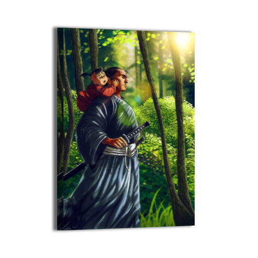 Lone Warrior's Journey Wall Art 24x36 canvas
