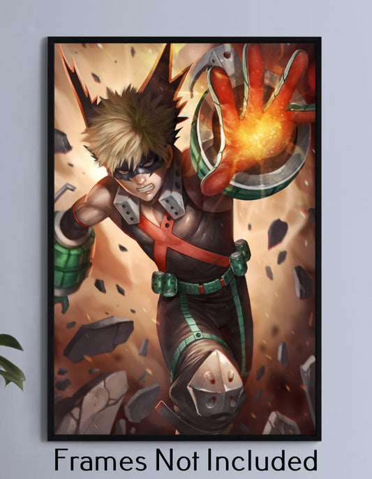 Bakugo Wall Art