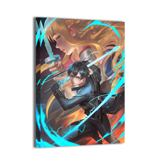 Kazuto X Asuna Sword art online Wall Art