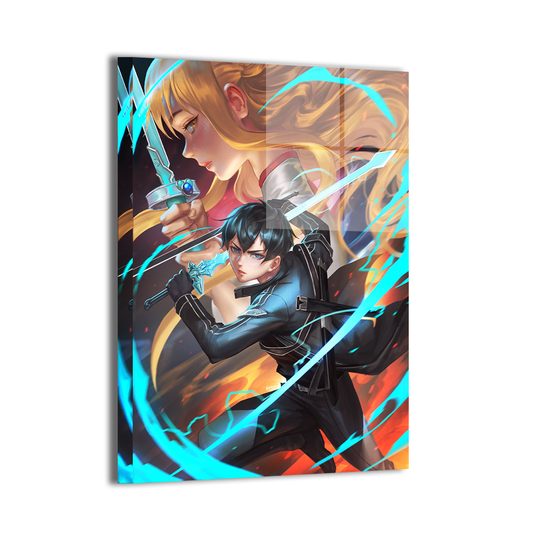 Kazuto X Asuna Sword art online Wall Art