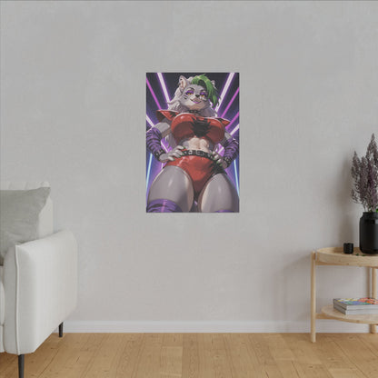 Sexy Roxanne Wolf Wall Art on premium canvas, acrylic, and metal – front view featuring Roxanne Wolf from Five Nights at Freddy’s