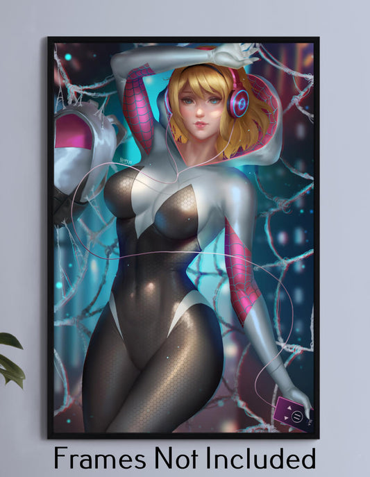 Cool sounds Spider-Gwen Wall Art